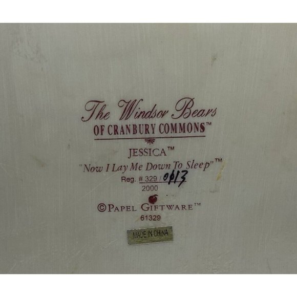 The Windsor Bears of Cranbury Commons Jessica Preys Now I Lay Me Down To Sleep - Picture 7 of 16